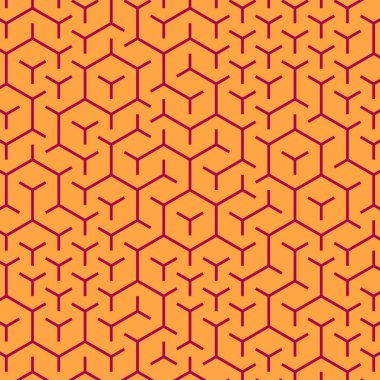  Altıgen Labirent deseni soyut illüstrasyon