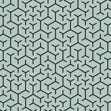  Altıgen Labirent deseni soyut illüstrasyon