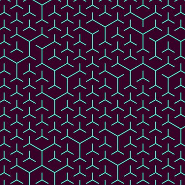  Altıgen Labirent deseni soyut illüstrasyon