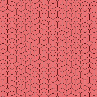  Altıgen Labirent deseni soyut illüstrasyon