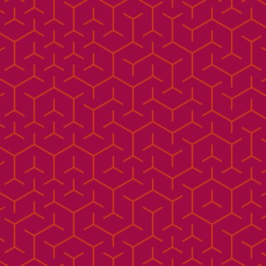  Altıgen Labirent deseni soyut illüstrasyon