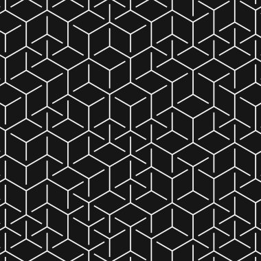  Altıgen Labirent deseni soyut illüstrasyon