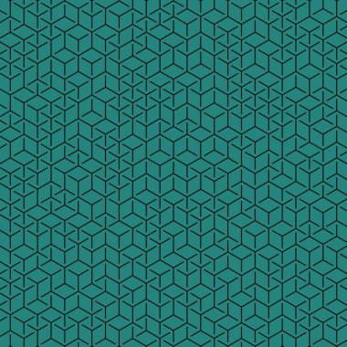  Altıgen Labirent deseni soyut illüstrasyon