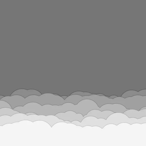 Cartoon Color Clouds Stack Backdrop Illustration — Stock Vector
