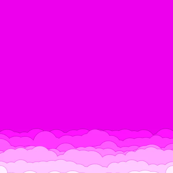 Cartoon Color Clouds Stack Backdrop Illustration — Stok Vektör