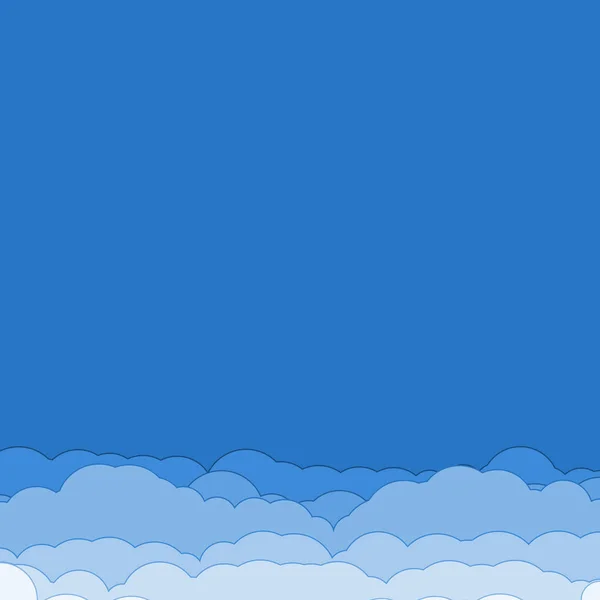 Desenhos Animados Cor Nuvens Pilha Pano Fundo Ilustração — Vetor de Stock