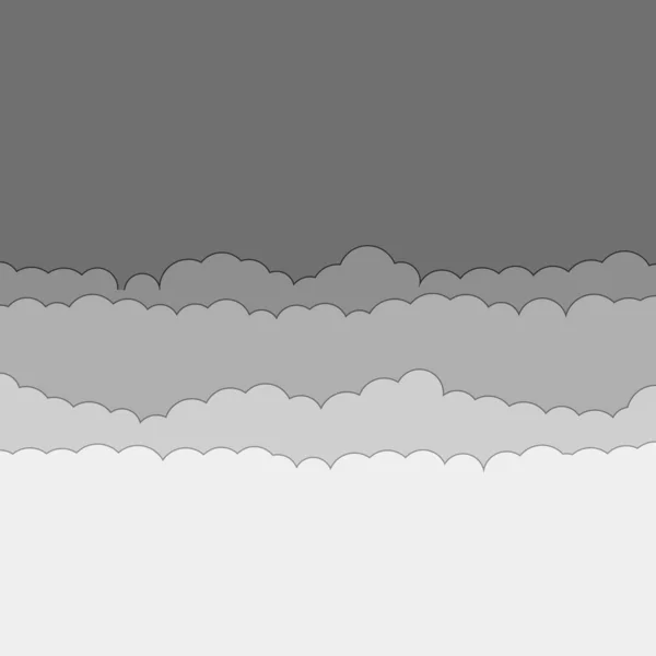 Cartoon Color Clouds Stack Backdrop Illustration — Stock Vector