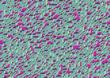 Edward Zajecs 2. Cubo 'nun 1971' deki uygulaması. Esasen 8 taştan oluşan bir Truchet fayans seti ve yerleştirme sanatı illüstrasyonu için kurallar.