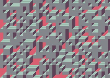 Edward Zajecs 2. Cubo 'nun 1971' deki uygulaması. Esasen 8 taştan oluşan bir Truchet fayans seti ve yerleştirme sanatı illüstrasyonu için kurallar.