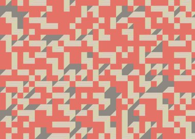 Edward Zajecs 2. Cubo 'nun 1971' deki uygulaması. Esasen 8 taştan oluşan bir Truchet fayans seti ve yerleştirme sanatı illüstrasyonu için kurallar.