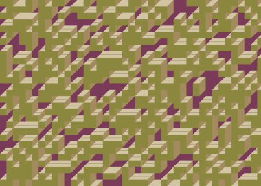 Edward Zajecs 2. Cubo 'nun 1971' deki uygulaması. Esasen 8 taştan oluşan bir Truchet fayans seti ve yerleştirme sanatı illüstrasyonu için kurallar.