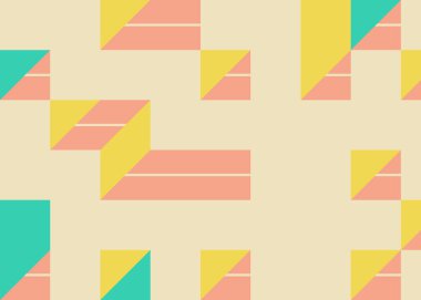 Edward Zajecs 2. Cubo 'nun 1971' deki uygulaması. Esasen 8 taştan oluşan bir Truchet fayans seti ve yerleştirme sanatı illüstrasyonu için kurallar.