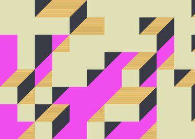 Edward Zajecs 2. Cubo 'nun 1971' deki uygulaması. Esasen 8 taştan oluşan bir Truchet fayans seti ve yerleştirme sanatı illüstrasyonu için kurallar.