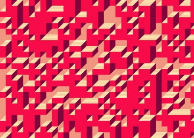 Edward Zajecs 2. Cubo 'nun 1971' deki uygulaması. Esasen 8 taştan oluşan bir Truchet fayans seti ve yerleştirme sanatı illüstrasyonu için kurallar.