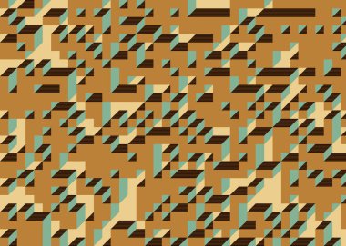 Edward Zajecs 2. Cubo 'nun 1971' deki uygulaması. Esasen 8 taştan oluşan bir Truchet fayans seti ve yerleştirme sanatı illüstrasyonu için kurallar.