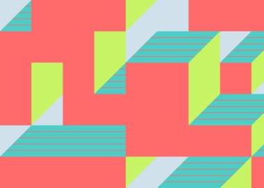 Edward Zajecs 2. Cubo 'nun 1971' deki uygulaması. Esasen 8 taştan oluşan bir Truchet fayans seti ve yerleştirme sanatı illüstrasyonu için kurallar.