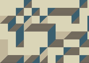 Edward Zajecs 2. Cubo 'nun 1971' deki uygulaması. Esasen 8 taştan oluşan bir Truchet fayans seti ve yerleştirme sanatı illüstrasyonu için kurallar.