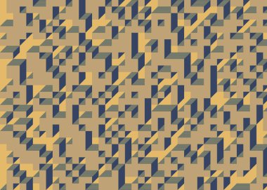 Edward Zajecs 2. Cubo 'nun 1971' deki uygulaması. Esasen 8 taştan oluşan bir Truchet fayans seti ve yerleştirme sanatı illüstrasyonu için kurallar.