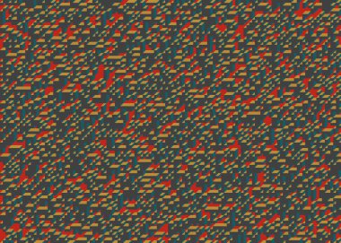 Edward Zajecs 2. Cubo 'nun 1971' deki uygulaması. Esasen 8 taştan oluşan bir Truchet fayans seti ve yerleştirme sanatı illüstrasyonu için kurallar.