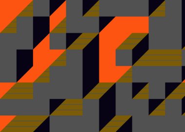 Edward Zajecs 2. Cubo 'nun 1971' deki uygulaması. Esasen 8 taştan oluşan bir Truchet fayans seti ve yerleştirme sanatı illüstrasyonu için kurallar.