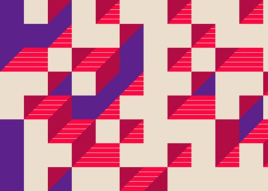 Edward Zajecs 2. Cubo 'nun 1971' deki uygulaması. Esasen 8 taştan oluşan bir Truchet fayans seti ve yerleştirme sanatı illüstrasyonu için kurallar.