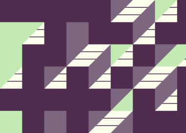 Edward Zajecs 2. Cubo 'nun 1971' deki uygulaması. Esasen 8 taştan oluşan bir Truchet fayans seti ve yerleştirme sanatı illüstrasyonu için kurallar.