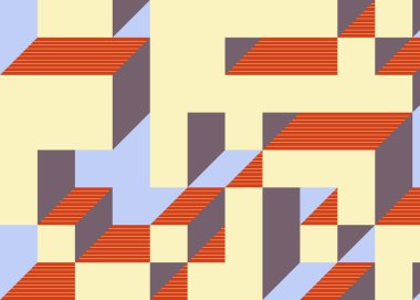 Edward Zajecs 2. Cubo 'nun 1971' deki uygulaması. Esasen 8 taştan oluşan bir Truchet fayans seti ve yerleştirme sanatı illüstrasyonu için kurallar.