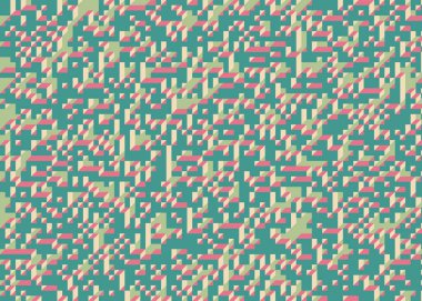 Edward Zajecs 2. Cubo 'nun 1971' deki uygulaması. Esasen 8 taştan oluşan bir Truchet fayans seti ve yerleştirme sanatı illüstrasyonu için kurallar.