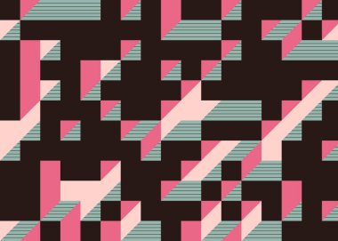 Edward Zajecs 2. Cubo 'nun 1971' deki uygulaması. Esasen 8 taştan oluşan bir Truchet fayans seti ve yerleştirme sanatı illüstrasyonu için kurallar.