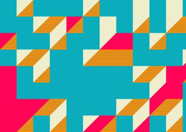 Edward Zajecs 2. Cubo 'nun 1971' deki uygulaması. Esasen 8 taştan oluşan bir Truchet fayans seti ve yerleştirme sanatı illüstrasyonu için kurallar.