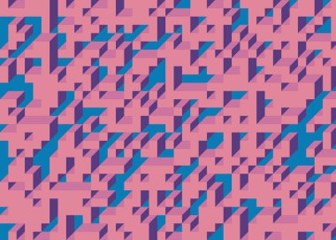 Edward Zajecs 2. Cubo 'nun 1971' deki uygulaması. Esasen 8 taştan oluşan bir Truchet fayans seti ve yerleştirme sanatı illüstrasyonu için kurallar.