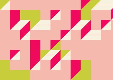 Edward Zajecs 2. Cubo 'nun 1971' deki uygulaması. Esasen 8 taştan oluşan bir Truchet fayans seti ve yerleştirme sanatı illüstrasyonu için kurallar.