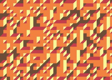 Edward Zajecs 2. Cubo 'nun 1971' deki uygulaması. Esasen 8 taştan oluşan bir Truchet fayans seti ve yerleştirme sanatı illüstrasyonu için kurallar.