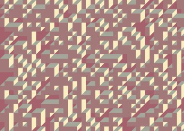 Edward Zajecs 2. Cubo 'nun 1971' deki uygulaması. Esasen 8 taştan oluşan bir Truchet fayans seti ve yerleştirme sanatı illüstrasyonu için kurallar.