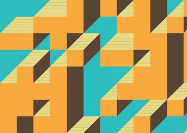 Edward Zajecs 2. Cubo 'nun 1971' deki uygulaması. Esasen 8 taştan oluşan bir Truchet fayans seti ve yerleştirme sanatı illüstrasyonu için kurallar.