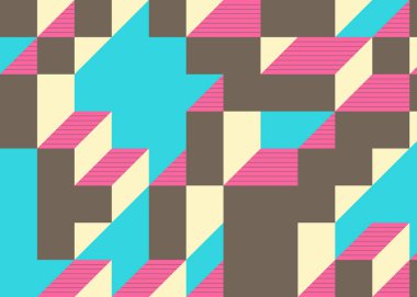 Edward Zajecs 2. Cubo 'nun 1971' deki uygulaması. Esasen 8 taştan oluşan bir Truchet fayans seti ve yerleştirme sanatı illüstrasyonu için kurallar.