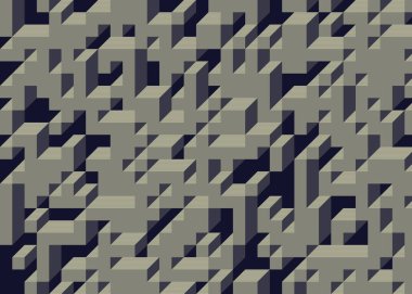 Edward Zajecs 2. Cubo 'nun 1971' deki uygulaması. Esasen 8 taştan oluşan bir Truchet fayans seti ve yerleştirme sanatı illüstrasyonu için kurallar.