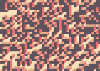 Edward Zajecs 2. Cubo 'nun 1971' deki uygulaması. Esasen 8 taştan oluşan bir Truchet fayans seti ve yerleştirme sanatı illüstrasyonu için kurallar.