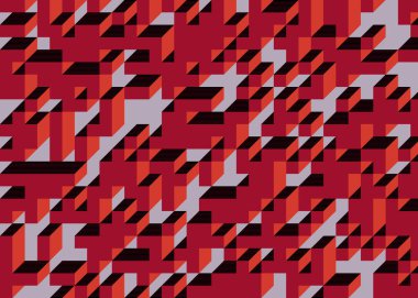 Edward Zajecs 2. Cubo 'nun 1971' deki uygulaması. Esasen 8 taştan oluşan bir Truchet fayans seti ve yerleştirme sanatı illüstrasyonu için kurallar.