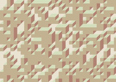 Edward Zajecs 2. Cubo 'nun 1971' deki uygulaması. Esasen 8 taştan oluşan bir Truchet fayans seti ve yerleştirme sanatı illüstrasyonu için kurallar.