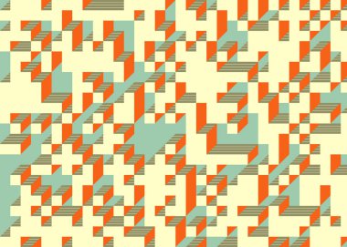 Edward Zajecs 2. Cubo 'nun 1971' deki uygulaması. Esasen 8 taştan oluşan bir Truchet fayans seti ve yerleştirme sanatı illüstrasyonu için kurallar.