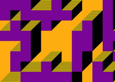 Edward Zajecs 2. Cubo 'nun 1971' deki uygulaması. Esasen 8 taştan oluşan bir Truchet fayans seti ve yerleştirme sanatı illüstrasyonu için kurallar.