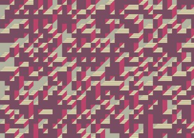 Edward Zajecs 2. Cubo 'nun 1971' deki uygulaması. Esasen 8 taştan oluşan bir Truchet fayans seti ve yerleştirme sanatı illüstrasyonu için kurallar.