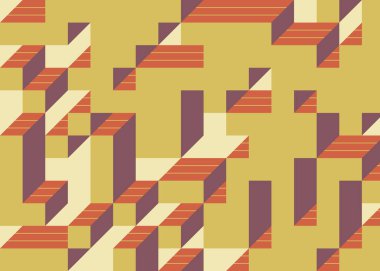 Edward Zajecs 2. Cubo 'nun 1971' deki uygulaması. Esasen 8 taştan oluşan bir Truchet fayans seti ve yerleştirme sanatı illüstrasyonu için kurallar.