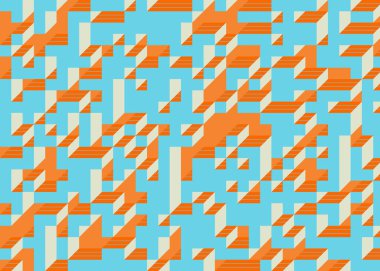 Edward Zajecs 2. Cubo 'nun 1971' deki uygulaması. Esasen 8 taştan oluşan bir Truchet fayans seti ve yerleştirme sanatı illüstrasyonu için kurallar.