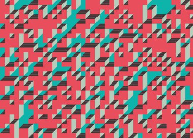 Edward Zajecs 2. Cubo 'nun 1971' deki uygulaması. Esasen 8 taştan oluşan bir Truchet fayans seti ve yerleştirme sanatı illüstrasyonu için kurallar.