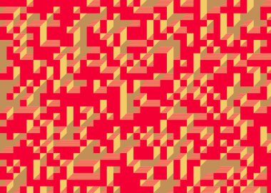 Edward Zajecs 2. Cubo 'nun 1971' deki uygulaması. Esasen 8 taştan oluşan bir Truchet fayans seti ve yerleştirme sanatı illüstrasyonu için kurallar.