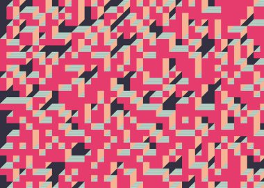 Edward Zajecs 2. Cubo 'nun 1971' deki uygulaması. Esasen 8 taştan oluşan bir Truchet fayans seti ve yerleştirme sanatı illüstrasyonu için kurallar.