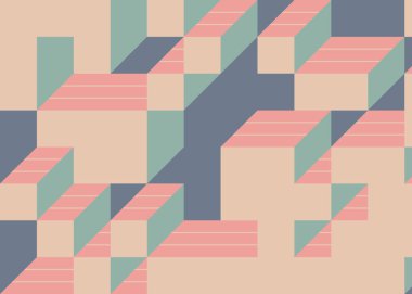 Edward Zajecs 2. Cubo 'nun 1971' deki uygulaması. Esasen 8 taştan oluşan bir Truchet fayans seti ve yerleştirme sanatı illüstrasyonu için kurallar.