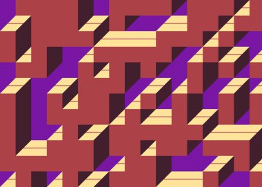 Edward Zajecs 2. Cubo 'nun 1971' deki uygulaması. Esasen 8 taştan oluşan bir Truchet fayans seti ve yerleştirme sanatı illüstrasyonu için kurallar.